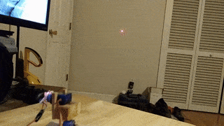 Animation of homemade laser turret in action